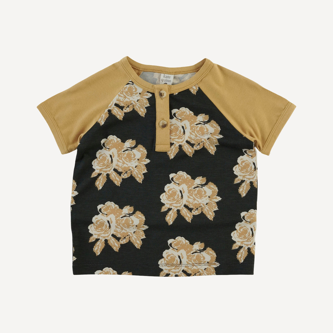short sleeve baseball tee | taffy rose | bamboo