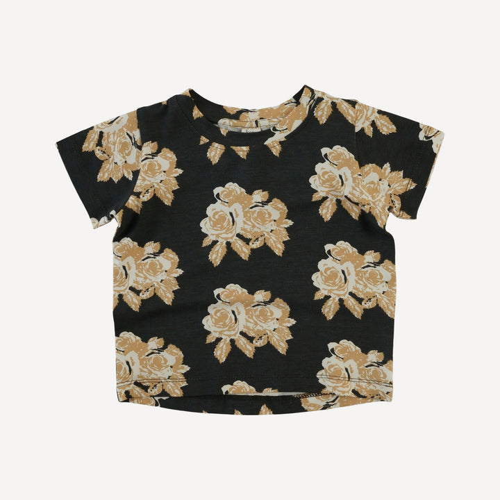 short sleeve essential boxy tee | taffy rose | bamboo