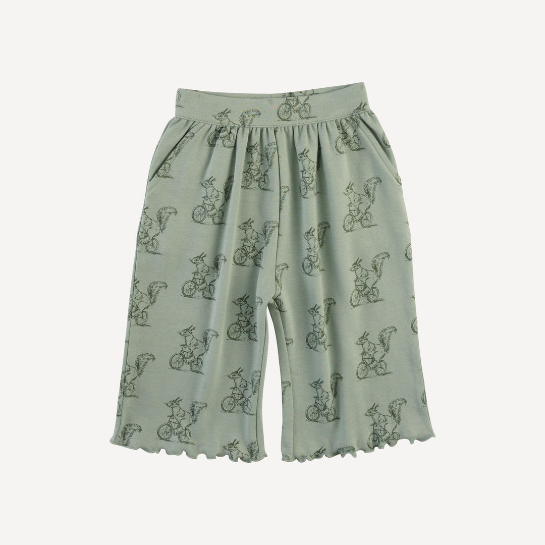 long sleeve jade set 2.0 | squirrels on bike | organic cotton interlock