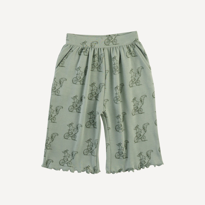 long sleeve jade set 2.0 | squirrels on bike | organic cotton interlock