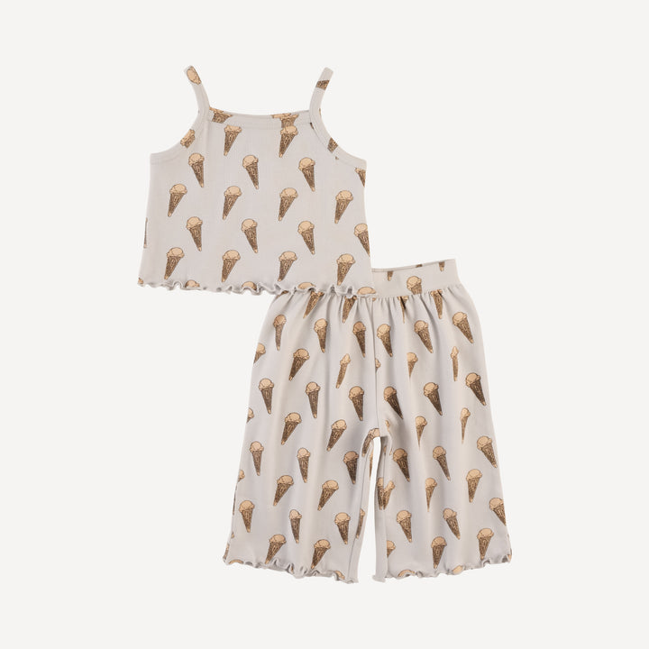 jade set | ice cream cone | organic cotton interlock