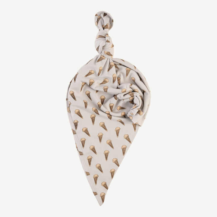 classic single layer blanket | ice cream cone | organic cotton interlock