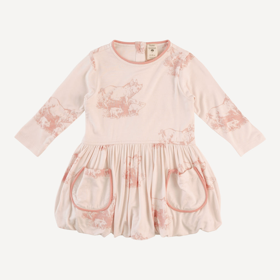long sleeve ida dress | piggies | bamboo