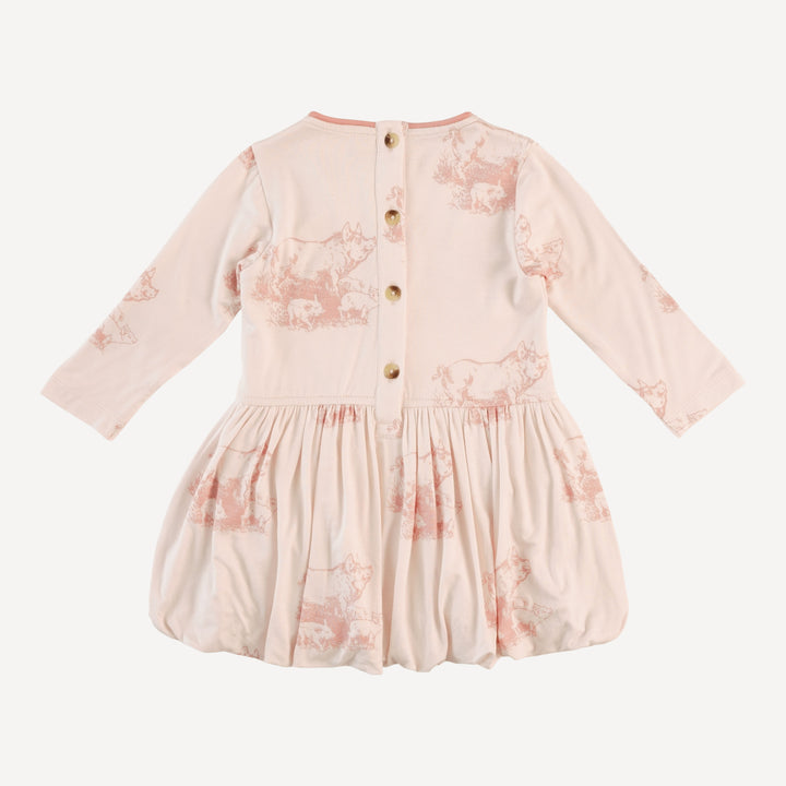 long sleeve ida dress | piggies | bamboo