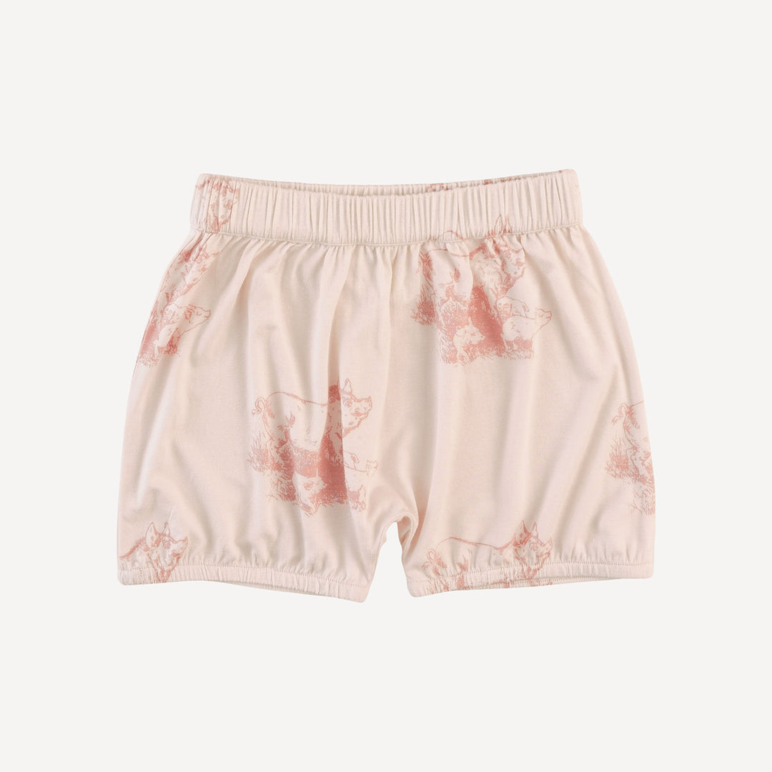 sleeveless square neck dress + gathered bloomer set | piggies | bamboo