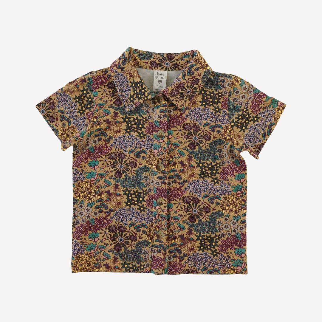 short sleeve button down shirt | taffy ditsy | bamboo