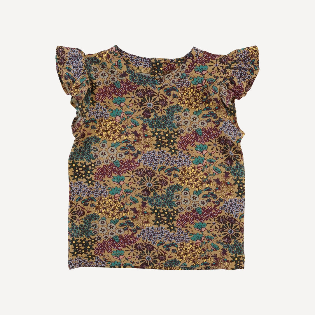 flutter sleeve shoulder ruffle top | taffy ditsy | bamboo