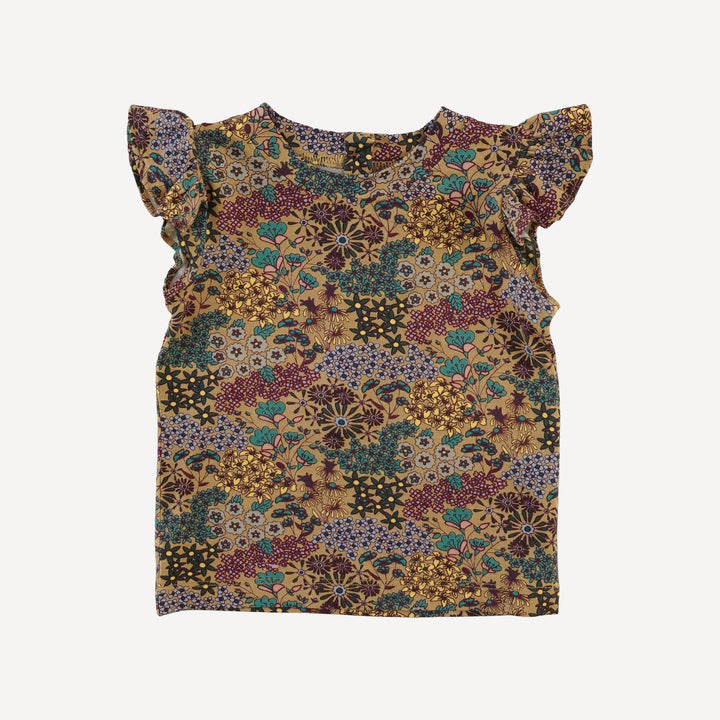 flutter sleeve shoulder ruffle top | taffy ditsy | bamboo