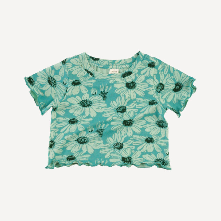 short sleeve jade set | green daisy | bamboo