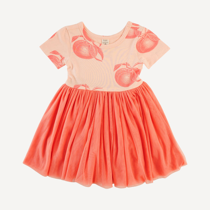 short sleeve ballerina tulle dress | vintage peaches | bamboo