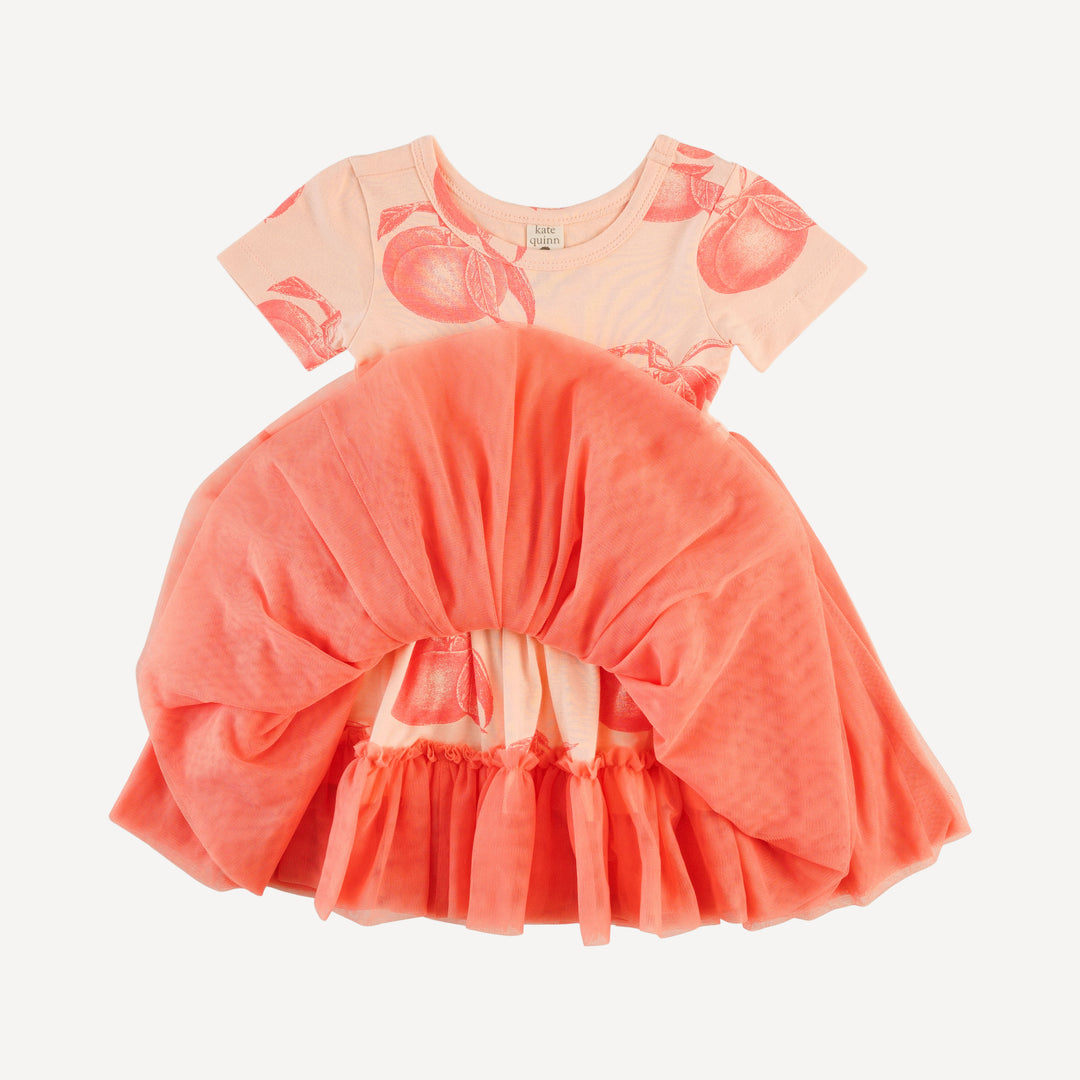 short sleeve ballerina tulle dress | vintage peaches | bamboo