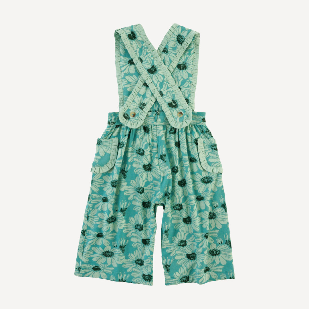 gretel ruffle jumpsuit | green daisy | bamboo