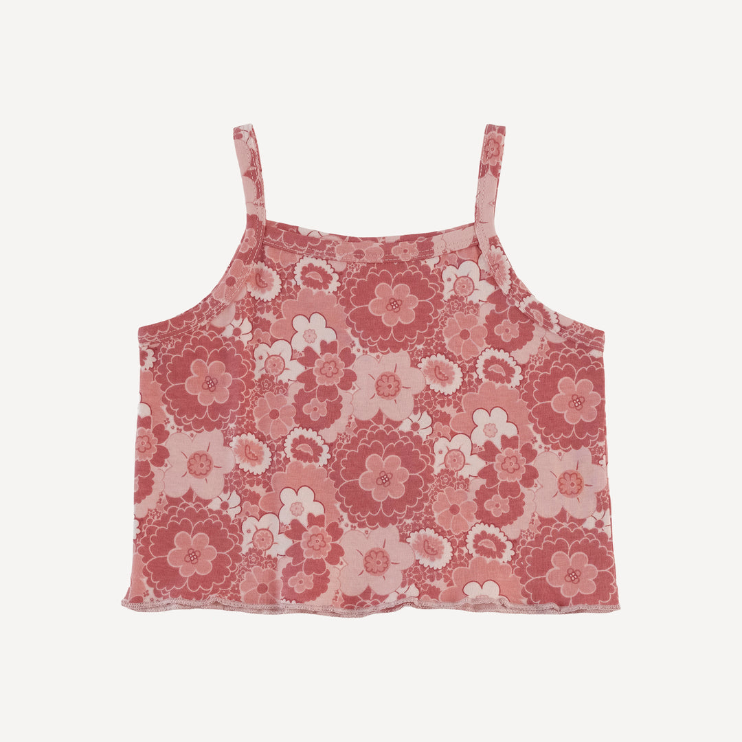 jade set | pink mid-century floral | organic cotton jersey