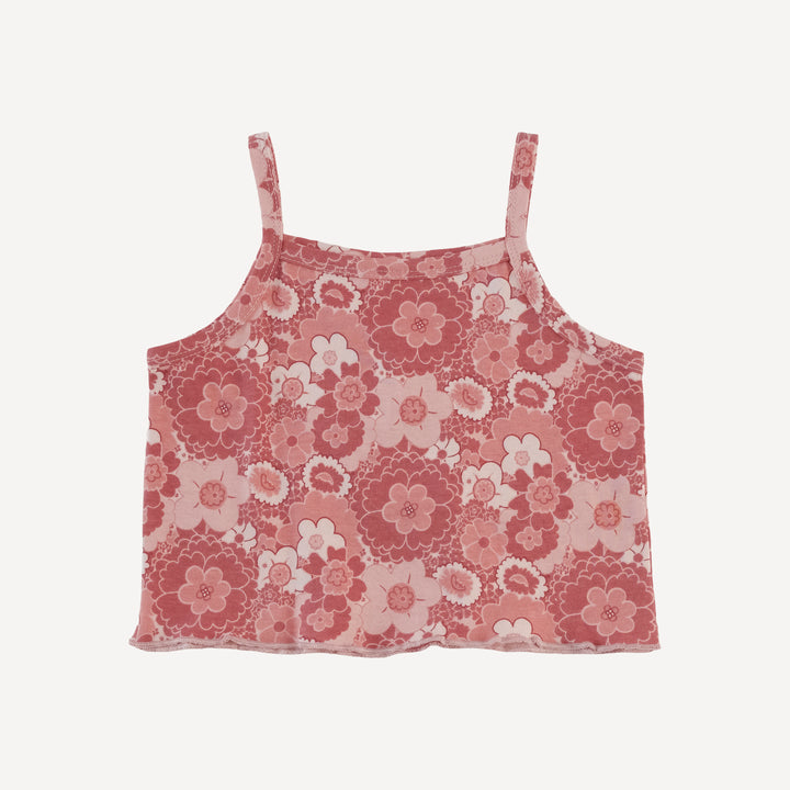 jade set | pink mid-century floral | organic cotton jersey