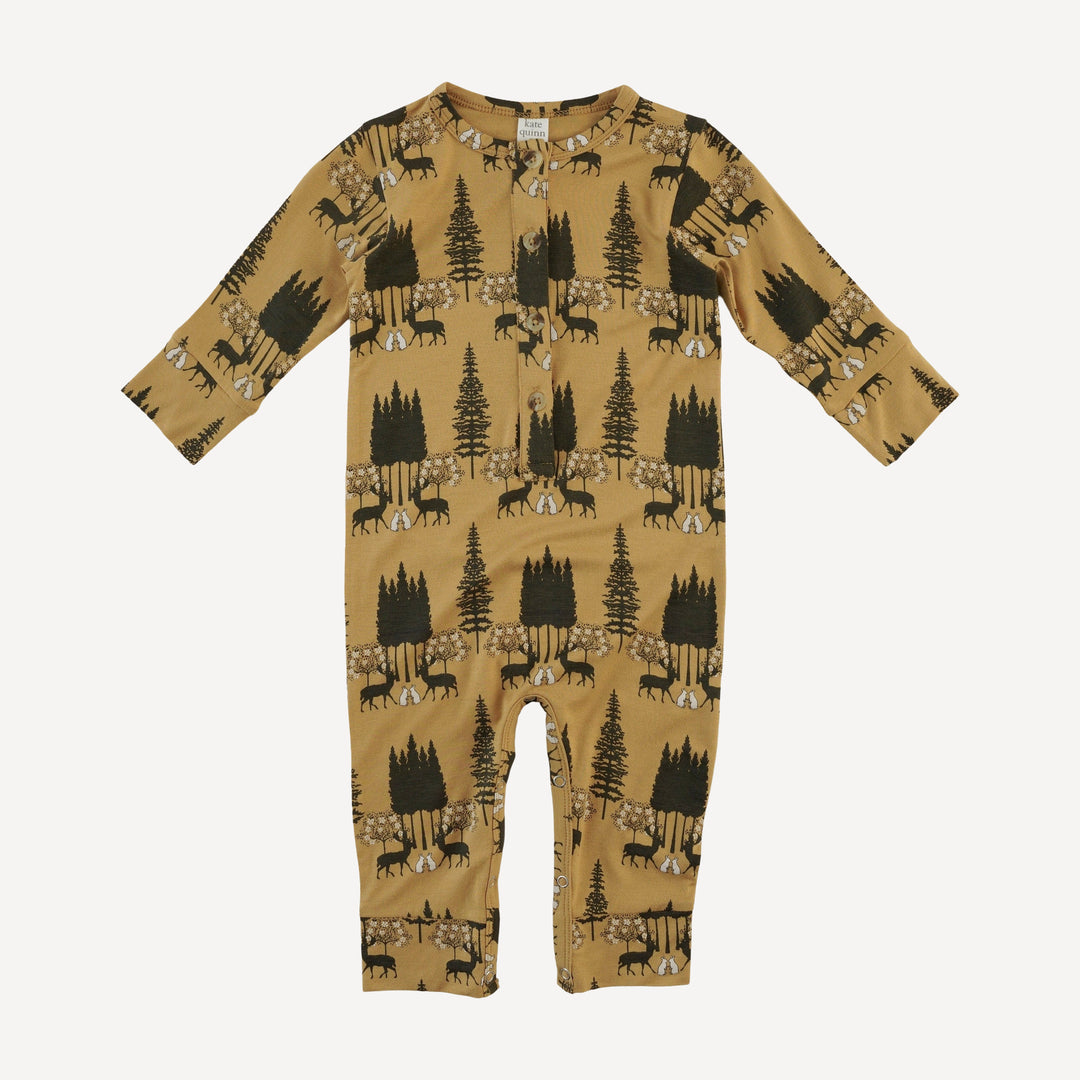 long sleeve sport union suit | taffy magical forest | bamboo