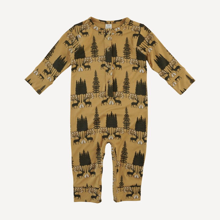 long sleeve sport union suit | taffy magical forest | bamboo