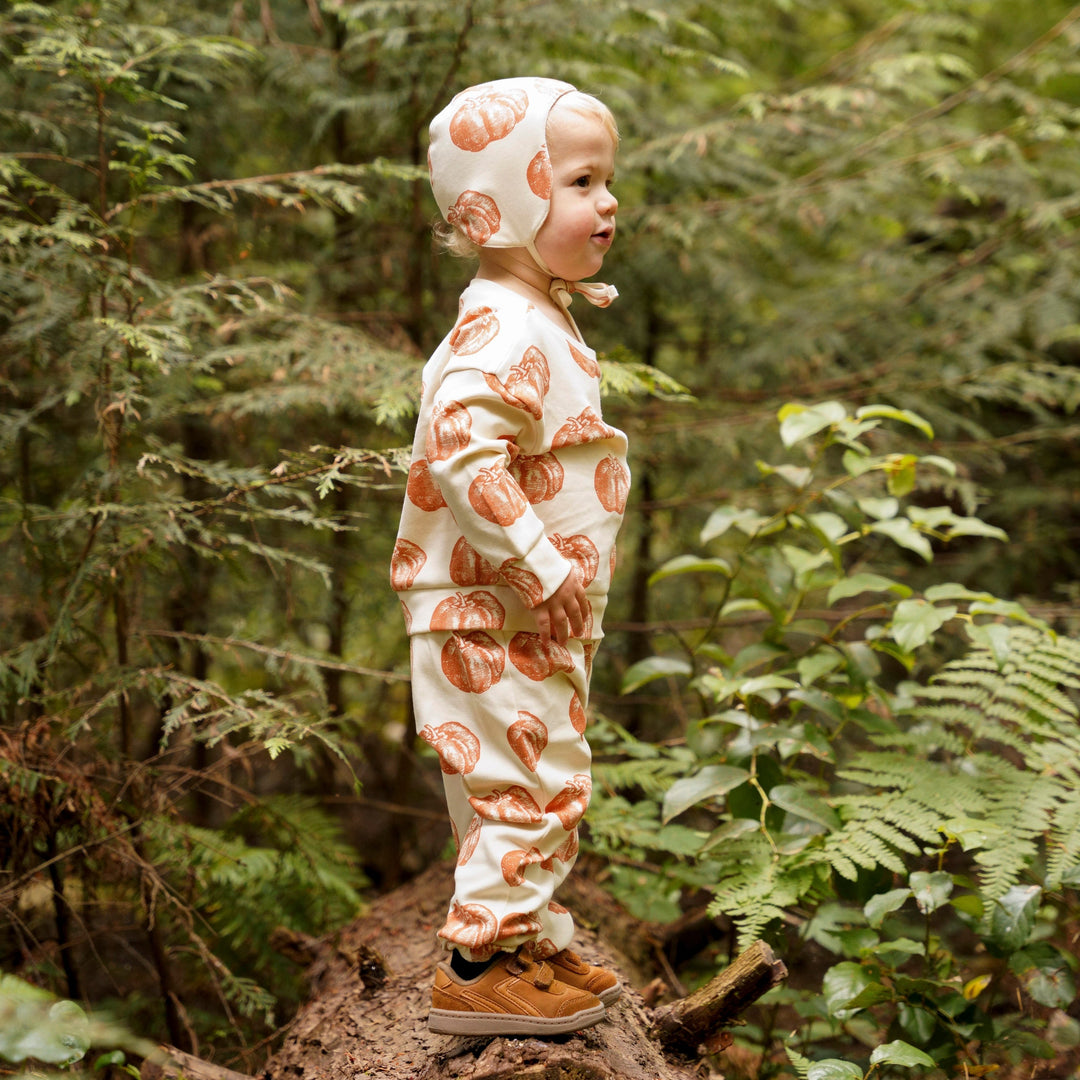 long sleeve relaxed jogger set | harvest pumpkin | organic cotton interlock