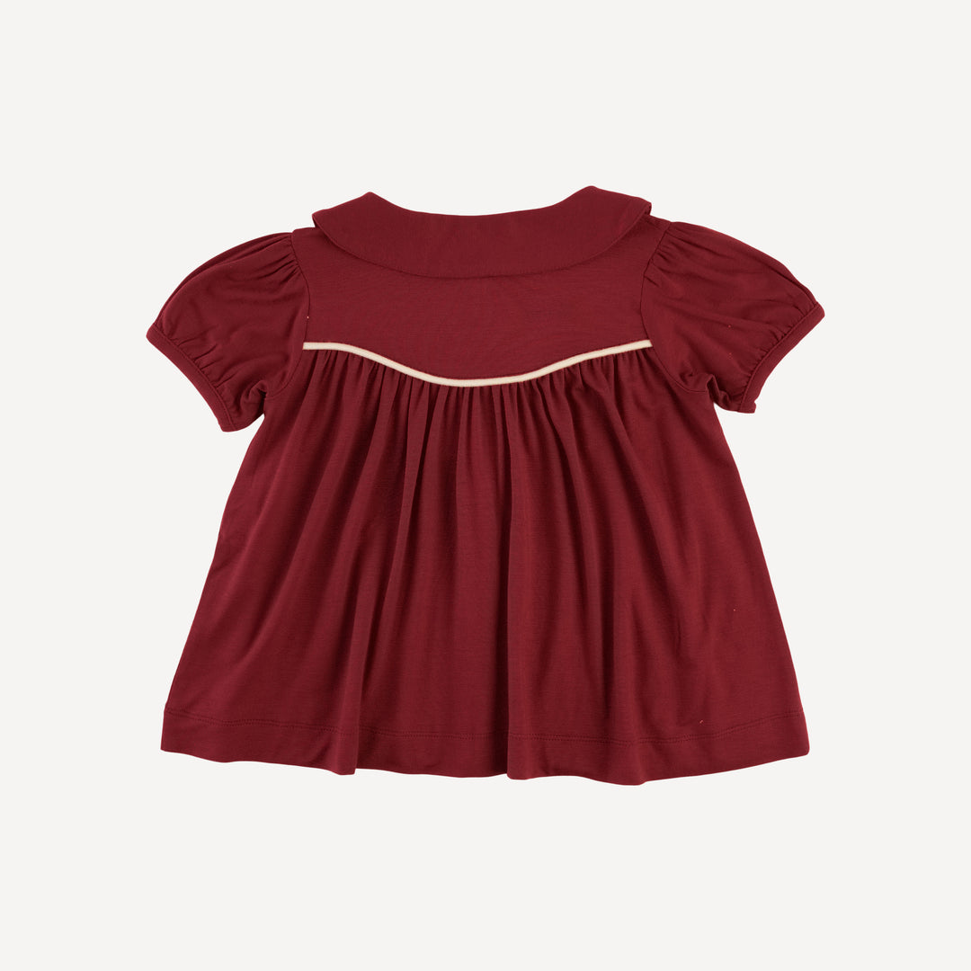 short sleeve cowgirl top | merlot | bamboo