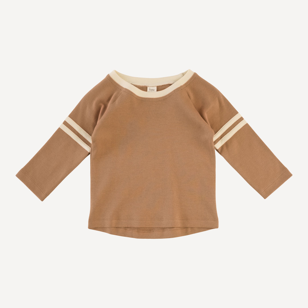 long sleeve football set | cinnamon | organic cotton interlock