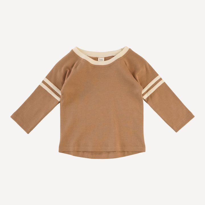 long sleeve football set | cinnamon | organic cotton interlock