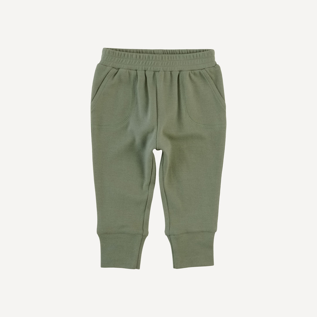 slim sport jogger | sea spray | organic cotton interlock