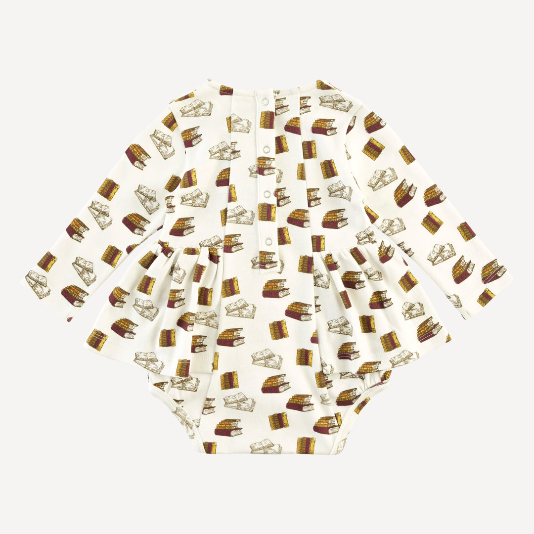 long sleeve ballerina bubble | multi books | organic cotton interlock