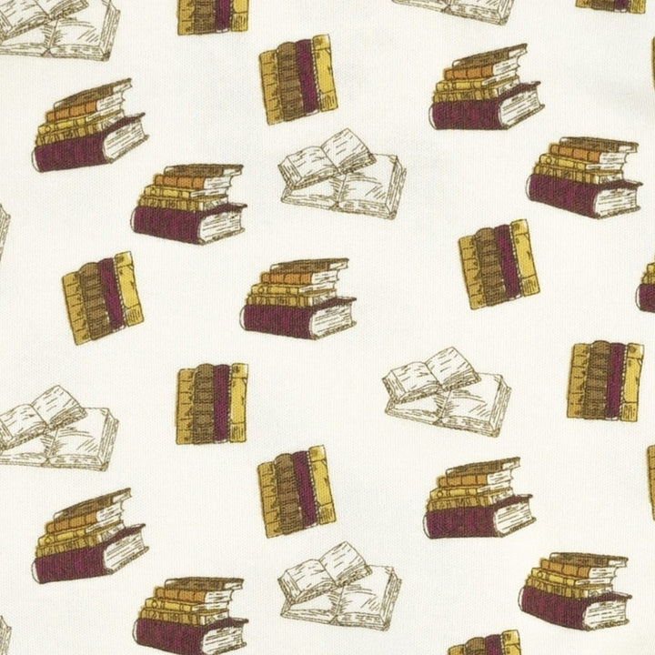 long sleeve basic henley tee | multi books | organic cotton interlock