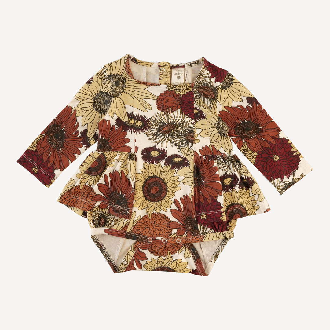 long sleeve ballerina bubble | harvest sunflower | bamboo