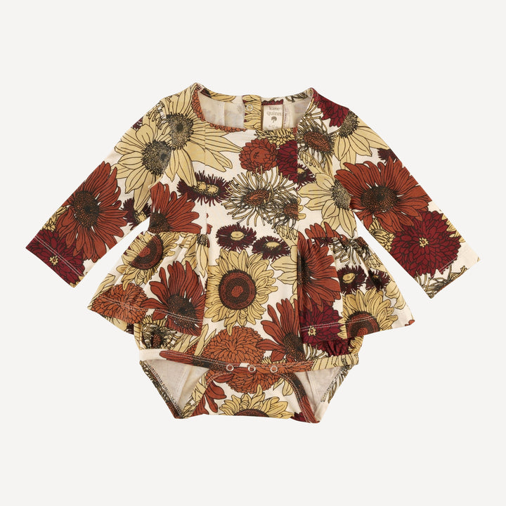 long sleeve ballerina bubble | harvest sunflower | bamboo