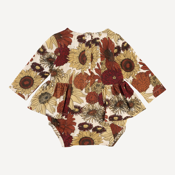 long sleeve ballerina bubble | harvest sunflower | bamboo