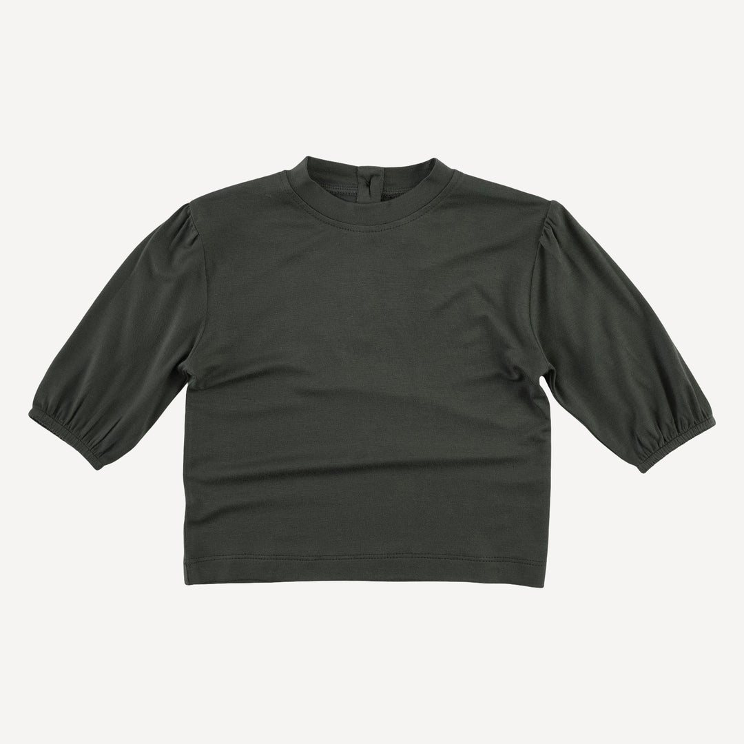 long sleeve balloon tee | beluga | bamboo