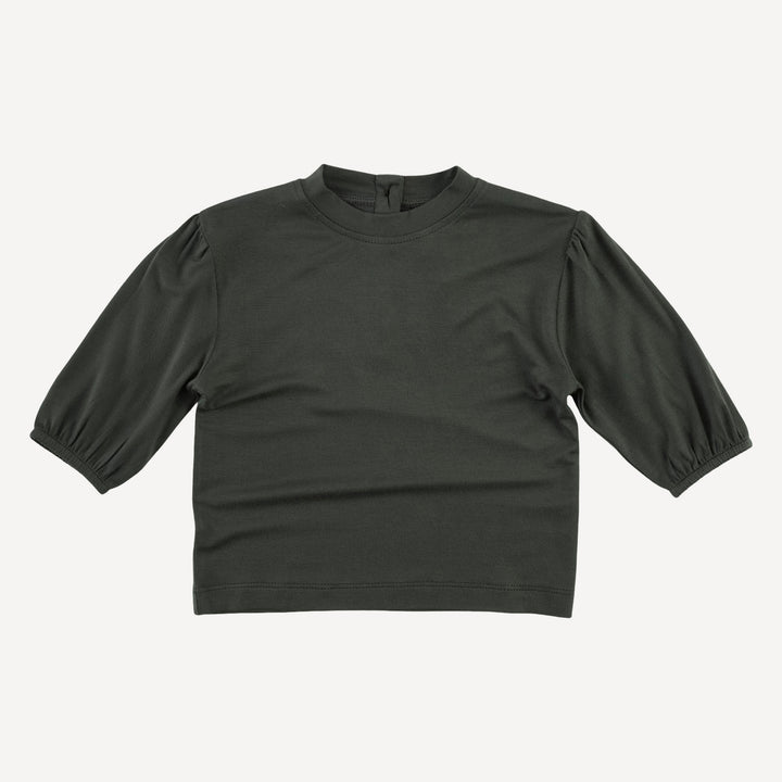 long sleeve balloon tee | beluga | bamboo