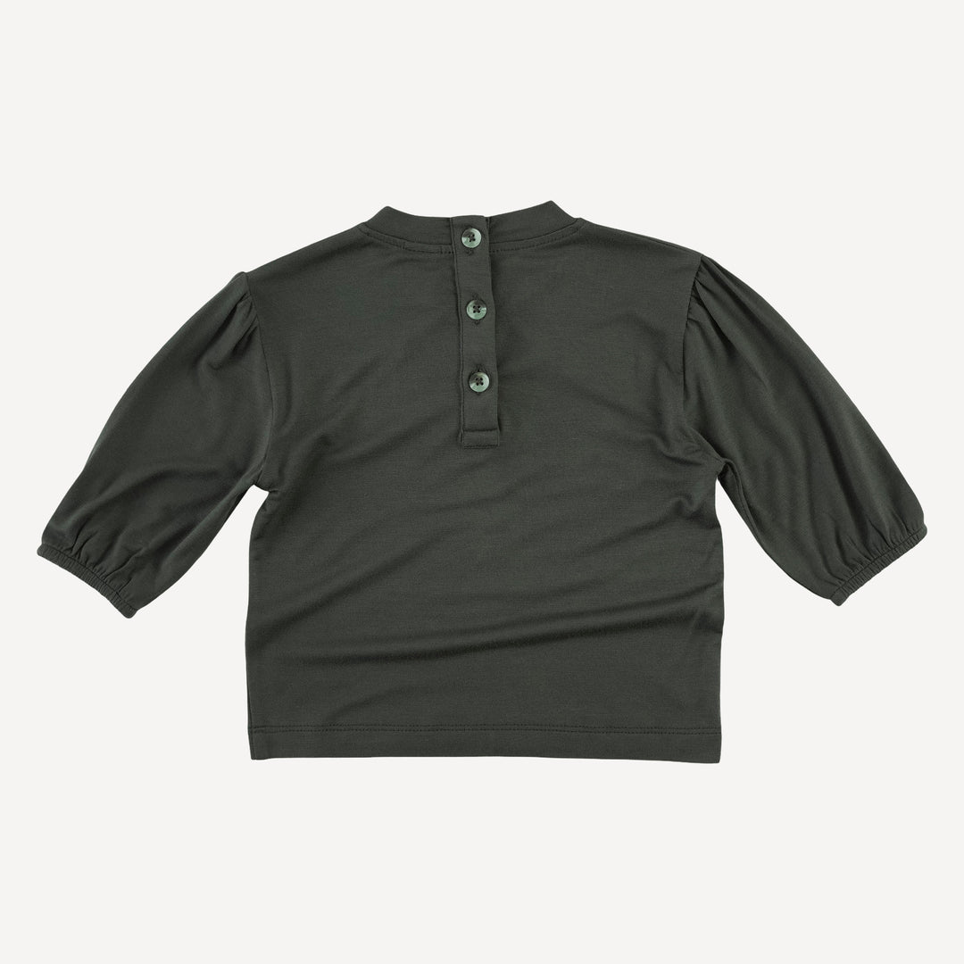 long sleeve balloon tee | beluga | bamboo