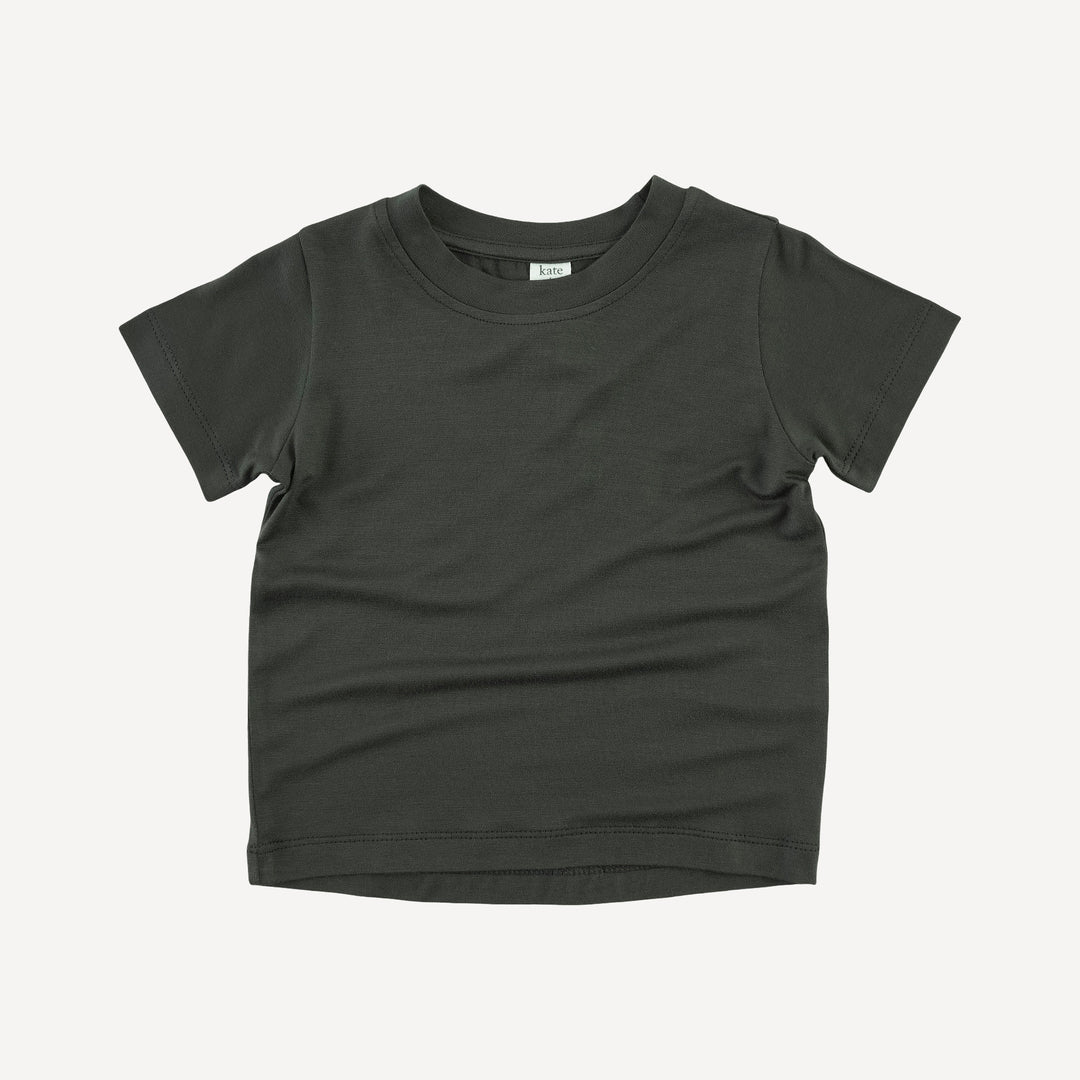 short sleeve essential boxy tee | beluga | bamboo