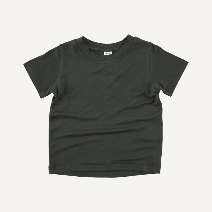 short sleeve essential boxy tee | beluga | bamboo