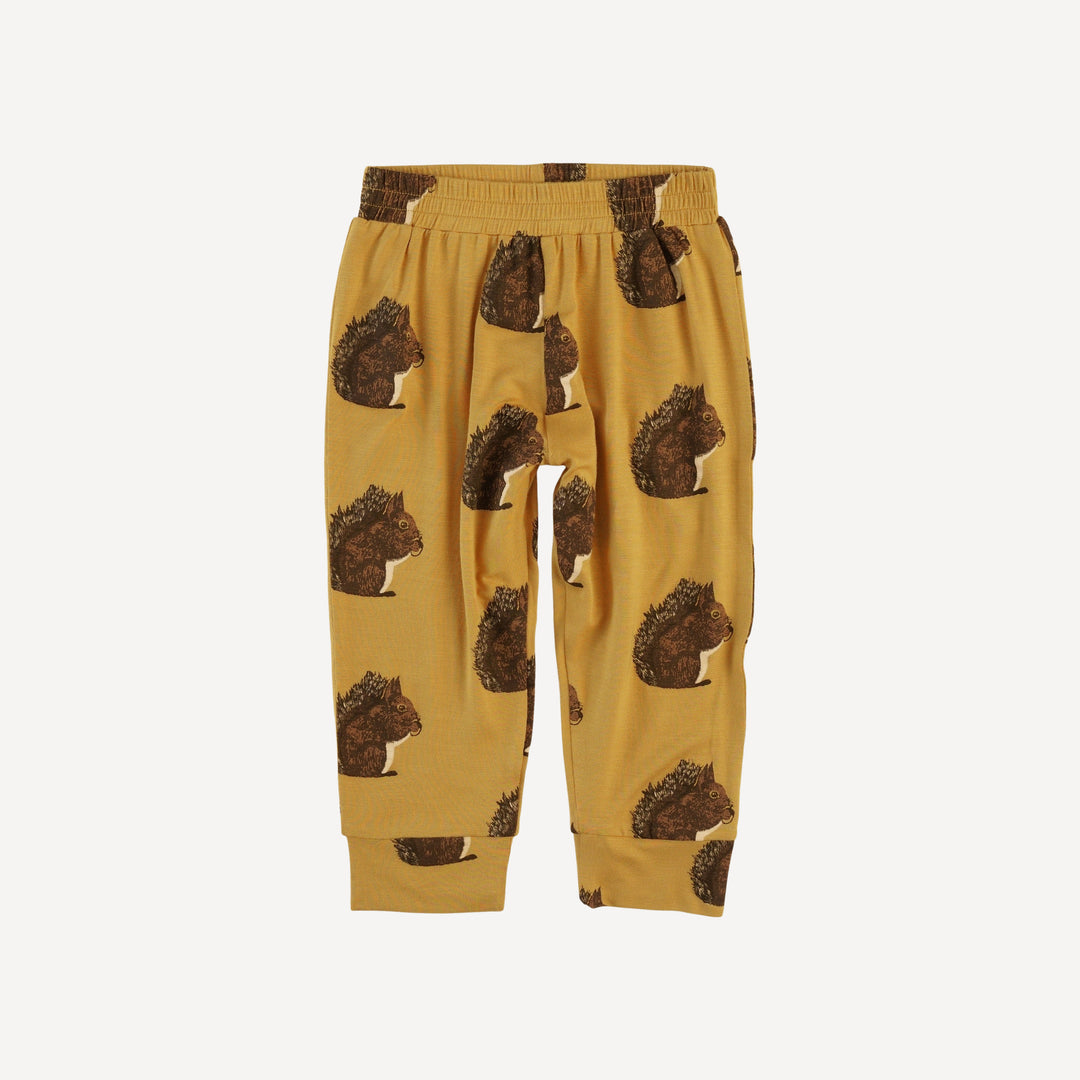 long sleeve cuffed jogger set | acorn squirrel | bamboo