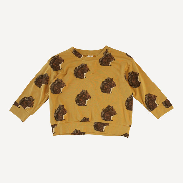 long sleeve cuffed jogger set | acorn squirrel | bamboo