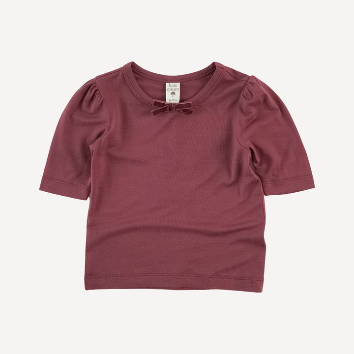 sarah bow top | apple fritter | bamboo