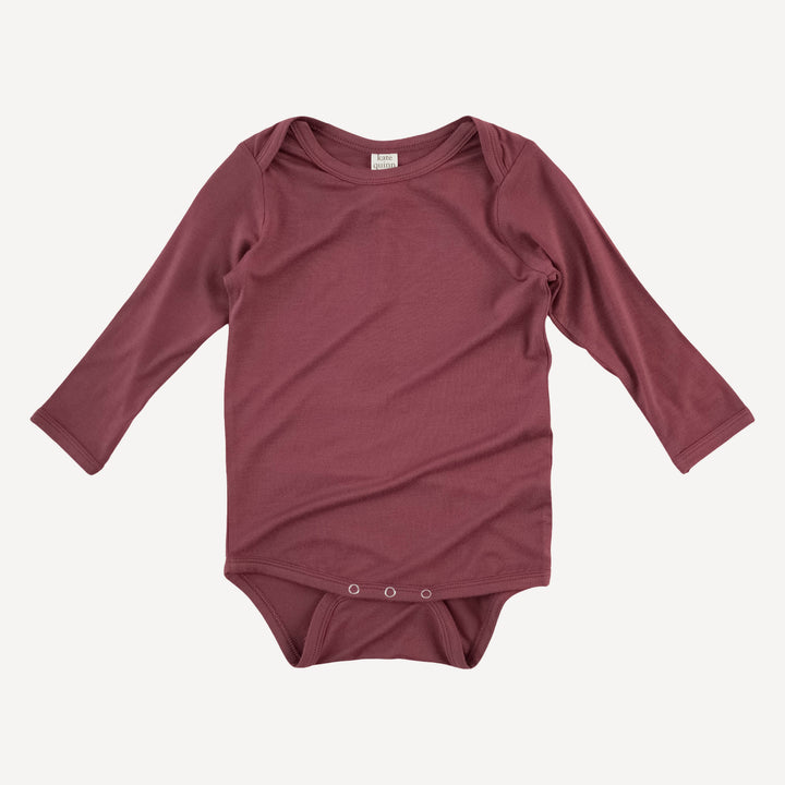 long sleeve lap neck bodysuit | apple fritter | bamboo