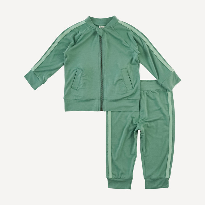 retro stripe track set | malachite | bamboo