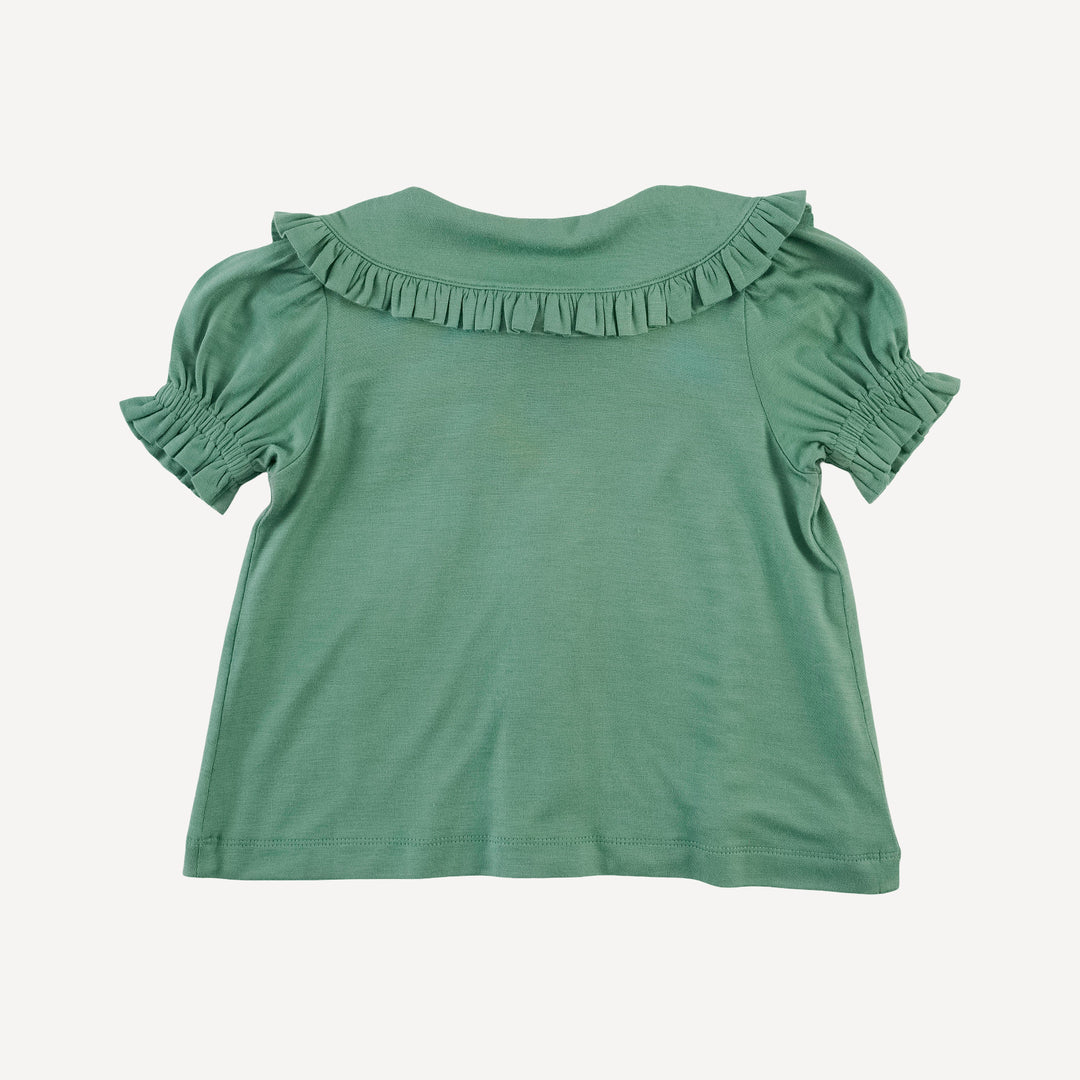 short puff sleeve prairie top | malachite | bamboo