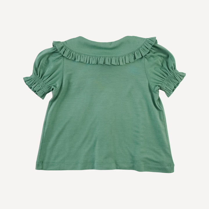 short puff sleeve prairie top | malachite | bamboo