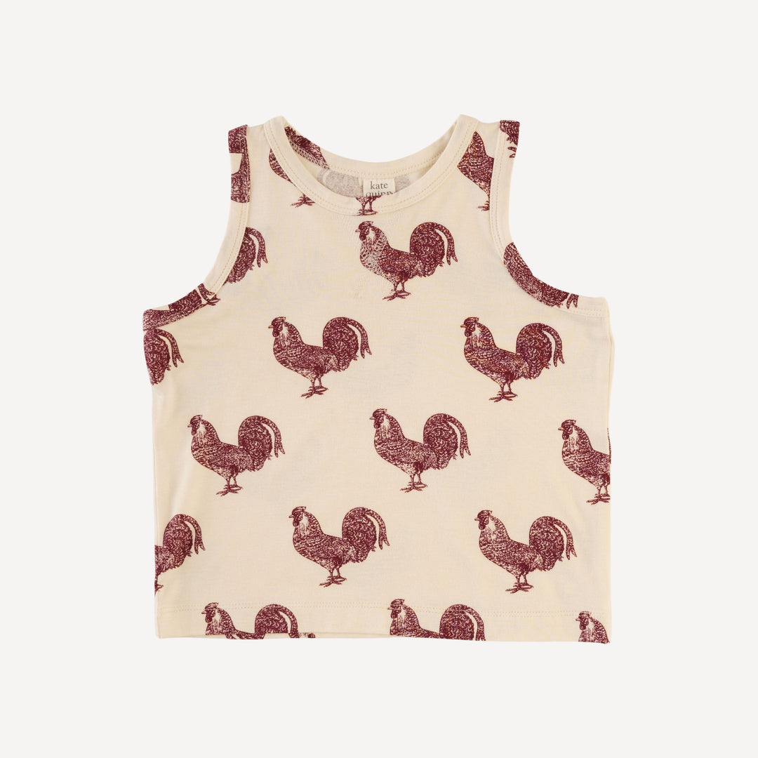 topstitch tank + relaxed short set | rooster | bamboo