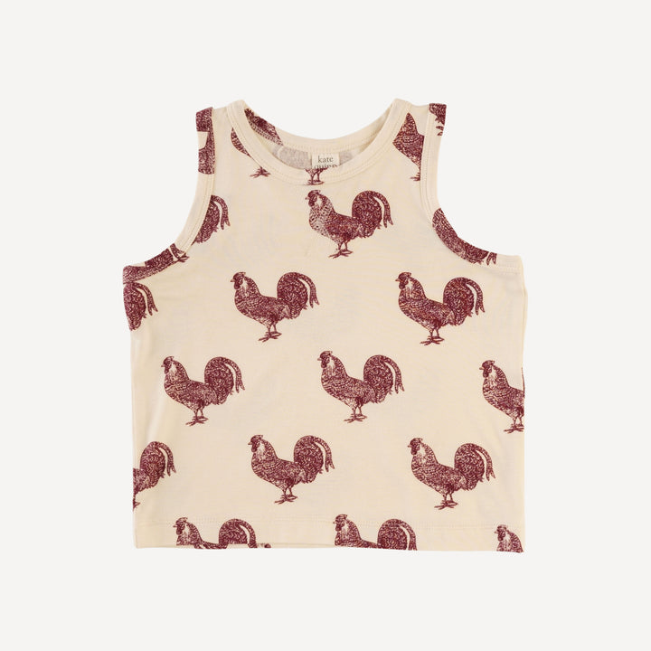topstitch tank + relaxed short set | rooster | bamboo