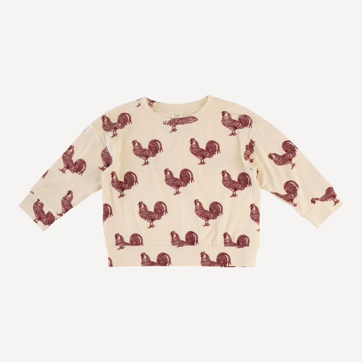long sleeve cuffed jogger set | rooster | bamboo