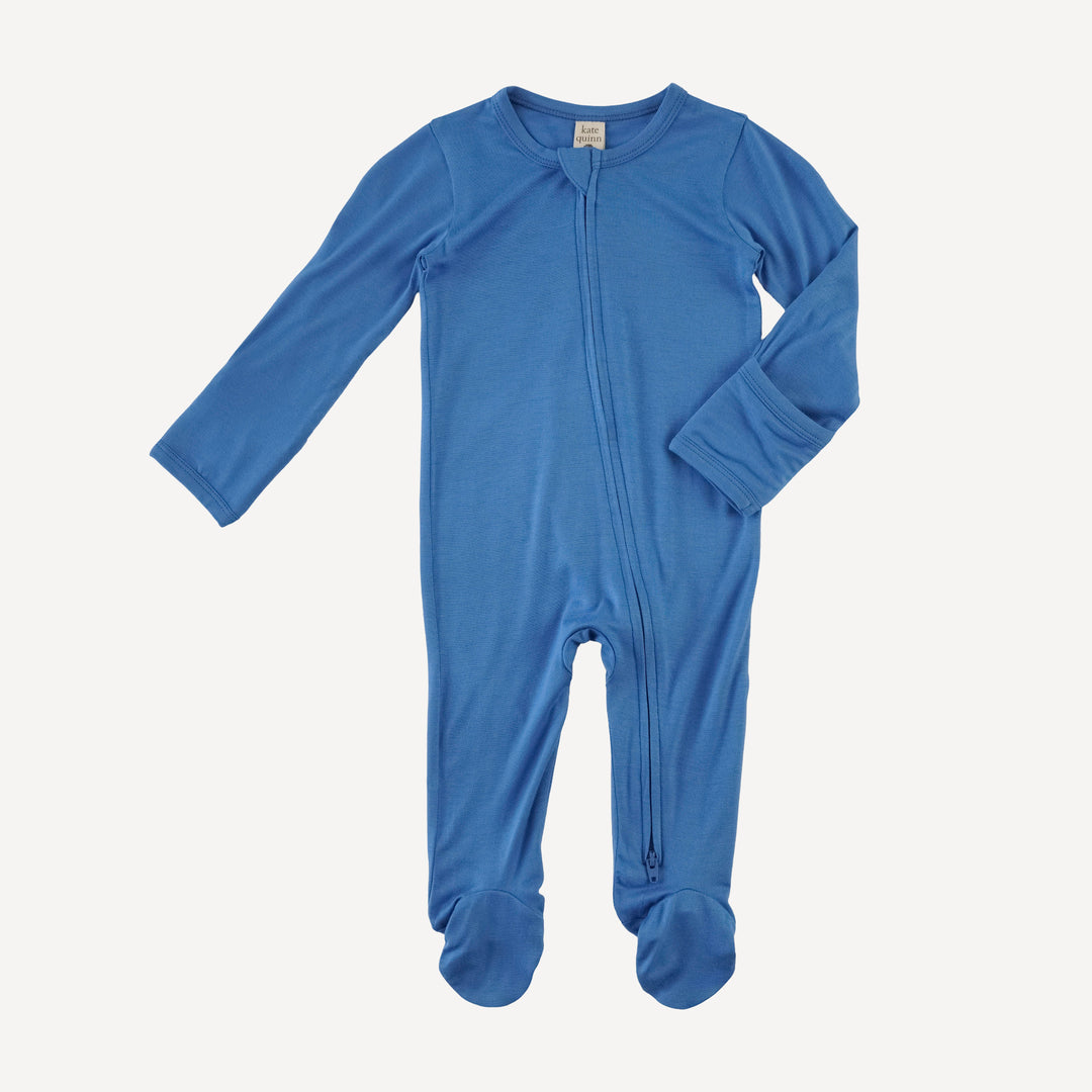 long sleeve two way zipper footie | regatta | bamboo