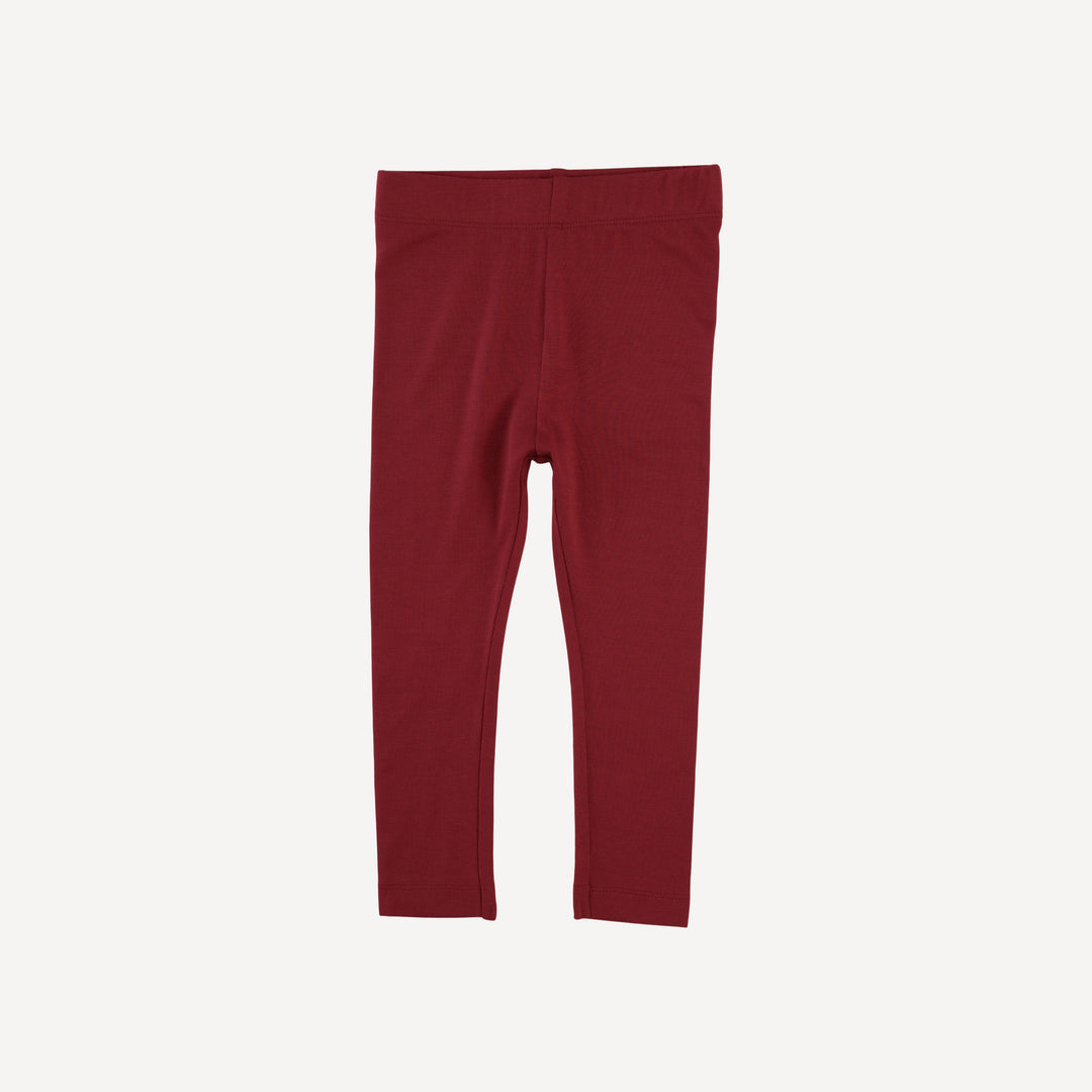 classic skinny legging | merlot | bamboo