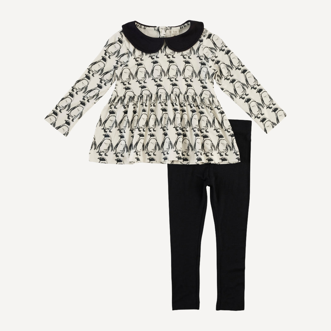 long sleeve peter pan top + legging set | penguin | bamboo