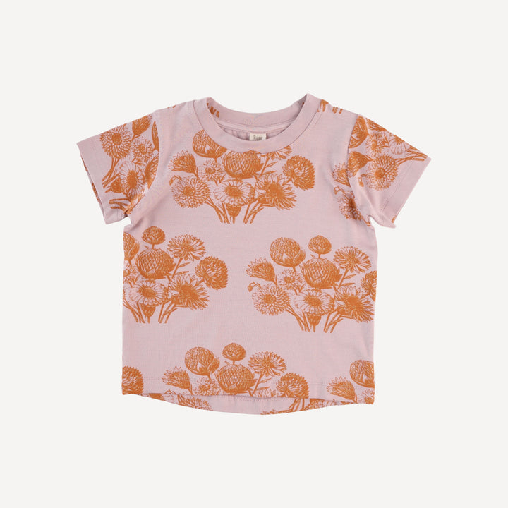 short sleeve essential boxy tee | caramel dahlia | bamboo