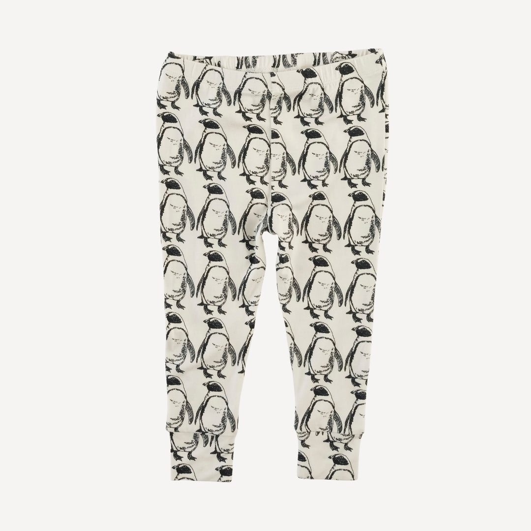 long sleeve crew neck pj set | penguin | bamboo